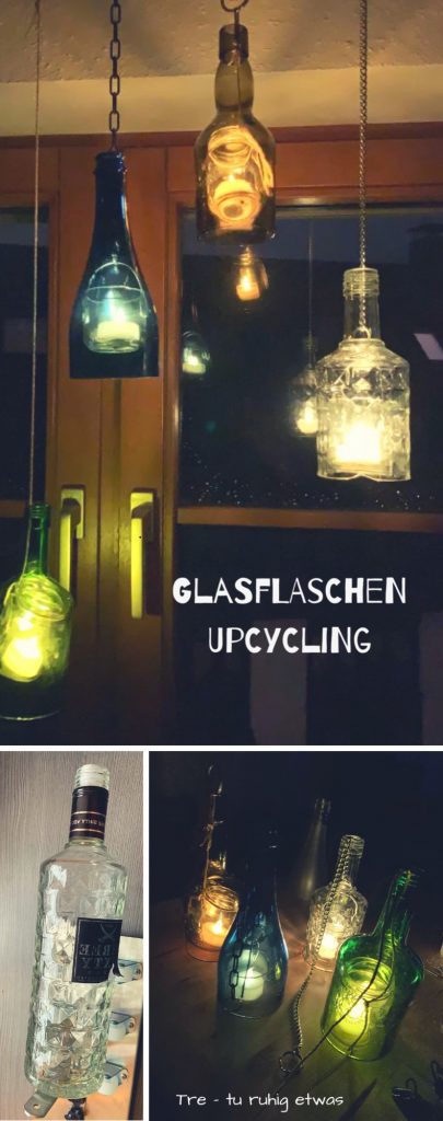 Glasflaschen Upcycling Glaslaternen